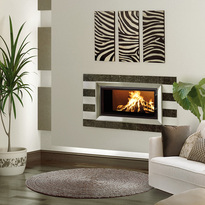 Zebra - Modern fireplace cover
